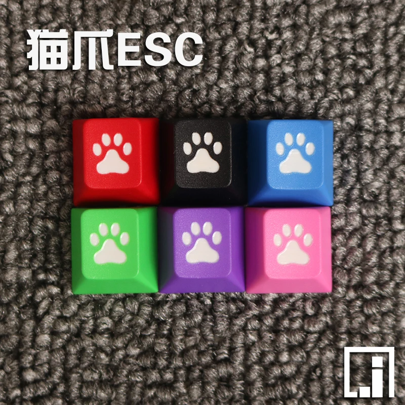 

Механическая клавиатура Cherry Profile Kitty Paw, колпачок для клавиши, клавиша Esc, кнопка ввода, колпачок кнопки s, фиолетовый, красный, синий, зеленый