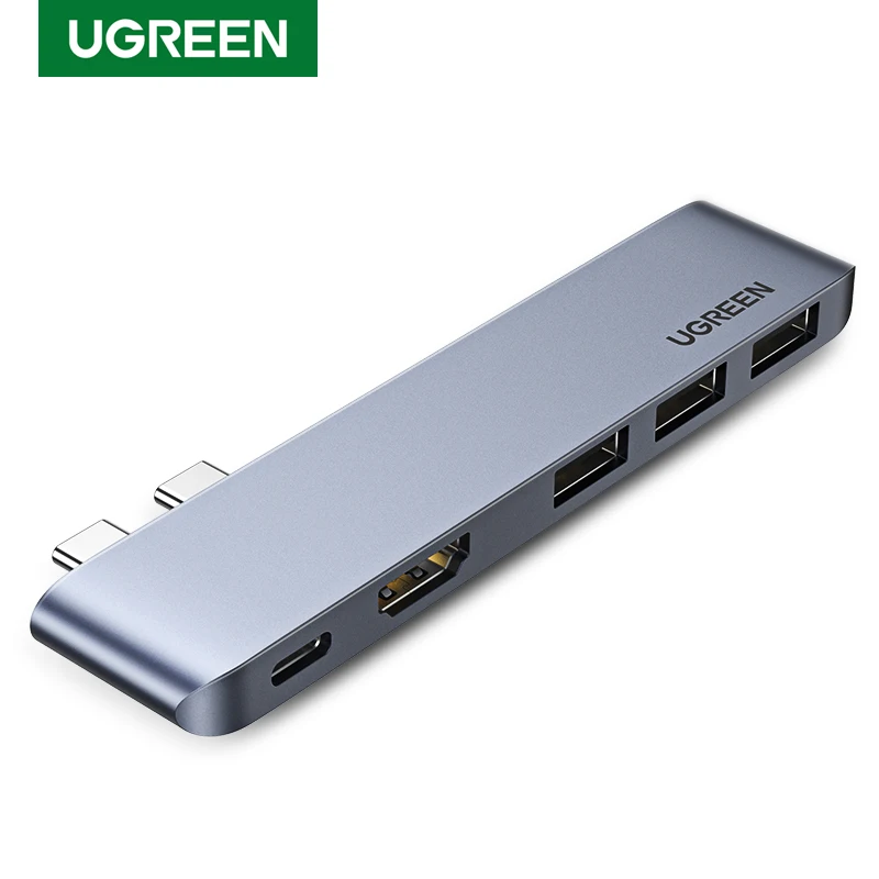 

UGREEN USB C HUB Dual Type-C to Multi USB 3.0 4K HDMI for MacBook Pro Air Adapter Thunderbolt 3 Dock USB C 3.1 Port Type C HUB