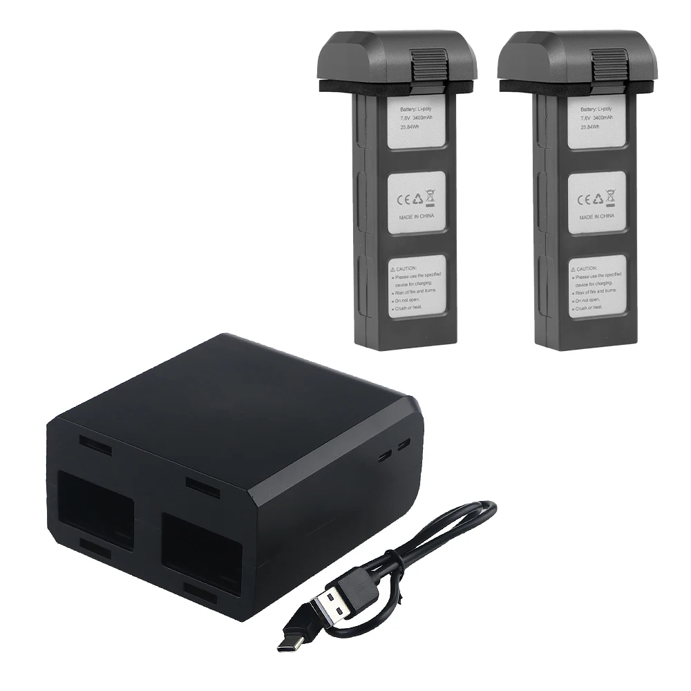 Литий полимерный аккумулятор высокой емкости 2 шт. 7 6 В 3400 мАч с зарядным