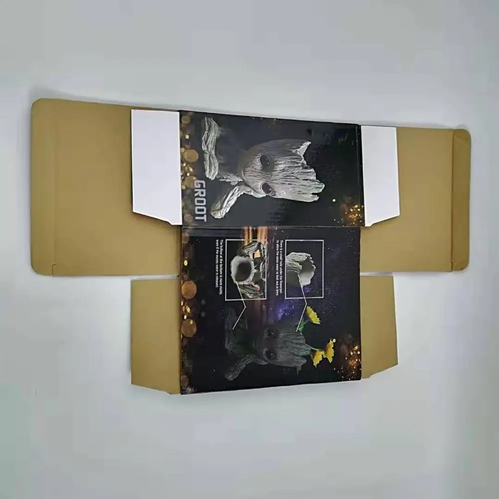 Only Color Box Стражи Галактики Грут дерево вазы детские фигурки милые модели игрушки ручка горшок держатель ПВХ герой модель сосуд подарки для детей - Цвет: Only Color Box