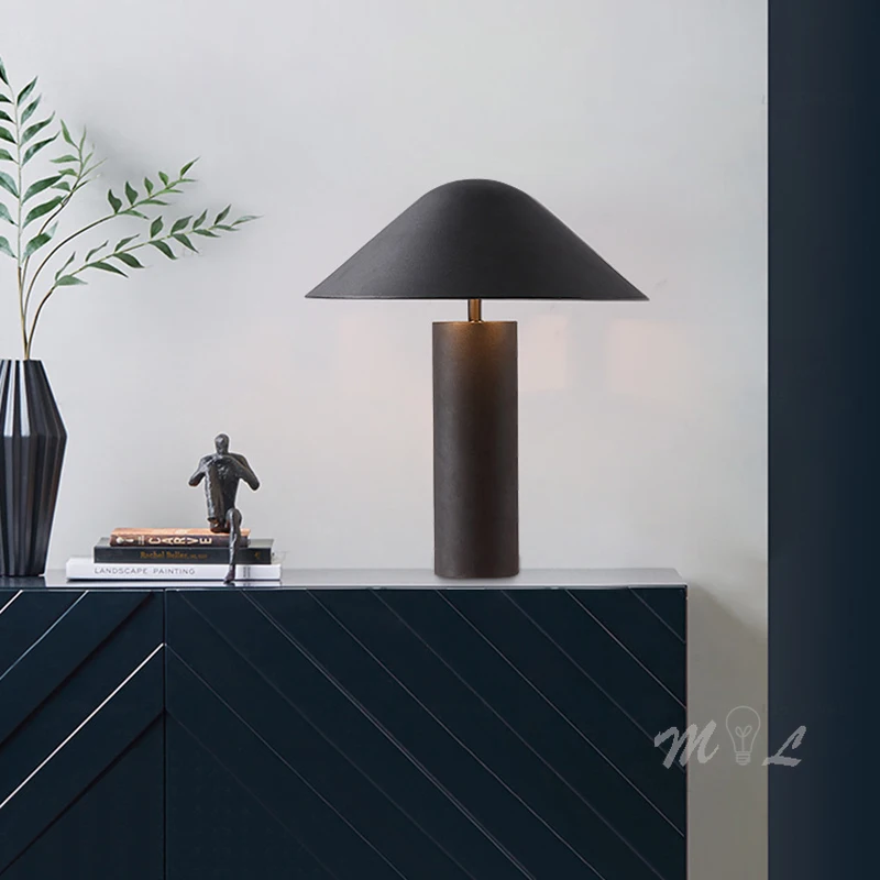 Iron Mushroom Beside Lamp Led Table Lamp Home Deco Modern Art Lamp Table Light Study Living Room Bedroom Reading Lamp Art Deco