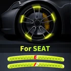 Высококачественные светоотражающие полосы для автомобиля, велосипеда, мотоцикла, колеса, наклейки для Seat Leon 5F 6L 1P FR Ibiza 6J Mk1 Mk2 Mk3 Altea Alhambra