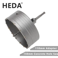 heda 150mm concrete tungsten carbide alloy core hole saw sds plus electric hollow drill bit air conditioning pipe cement stone