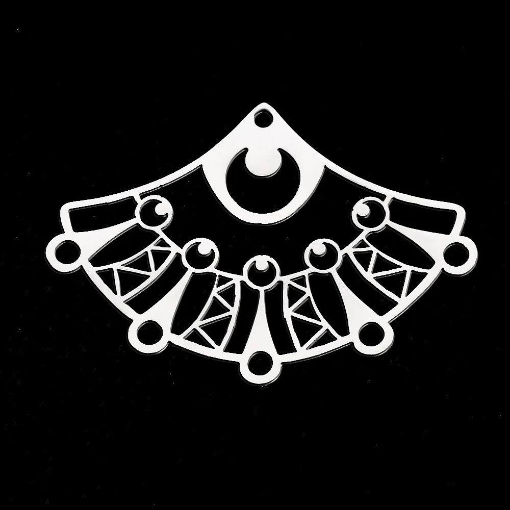 

5 шт./лот 100% серьги-подвески из нержавеющей стали в форме веера, оптовая продажа, не выцветают, заводские цены, высококачественные подвески