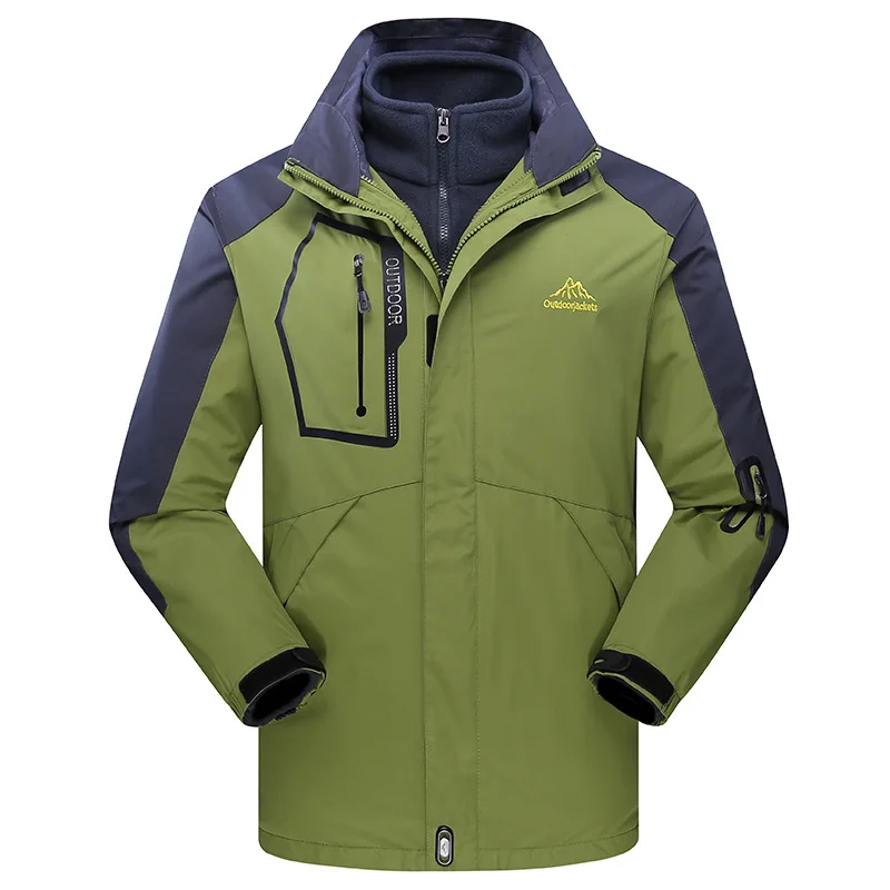 Уличная куртка дождевик Три в одном Мужской и Женский комплект из двух предметов