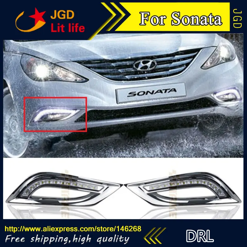 Горячая распродажа! 12V 6000k LED DRL дневные ходовые огни для Hyundai Sonata drl 2011 2012