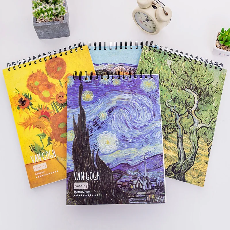 4 шт. альбом для рисования Ван Гога|Записные книжки| |