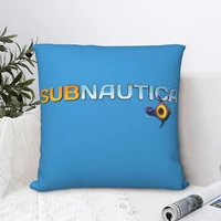 subnautica logo square pillowcase cushion cover cute zipper home decorative pillow case sofa seater nordic 4545cm