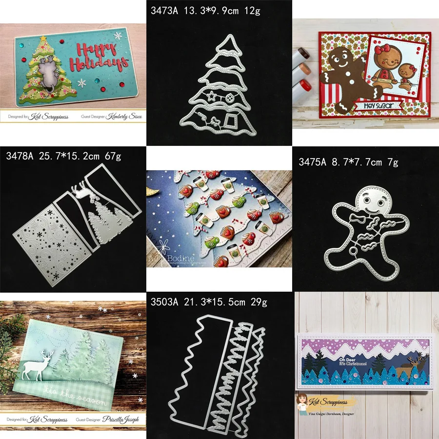 

Christmas tree and snowman cutting knife die metal cutting scrapbook embossing Christmas knife die process card die carbon steel