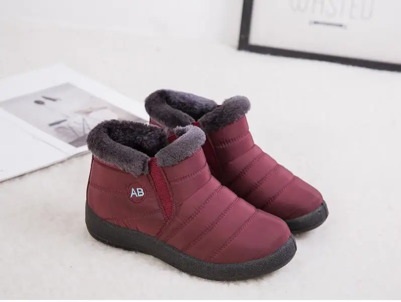 New Women Winter Snow Shoes Snow Boots Warm Plush Antiskid Bottom Thermal Waterproof women Ski Boots Size 35-43 C418