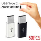 50 шт.лот USB 3. 0 Type C штекер-Micro USB гнездо адаптер конвертер разъем цвет черный и белый OTG V8