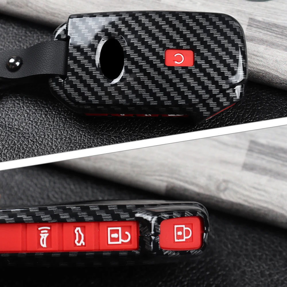 Карбоновый чехол для автомобильного ключа Kia Sportage GT K5 Ceed CD Sorento Cerato Forte Seltos Telluride Soul