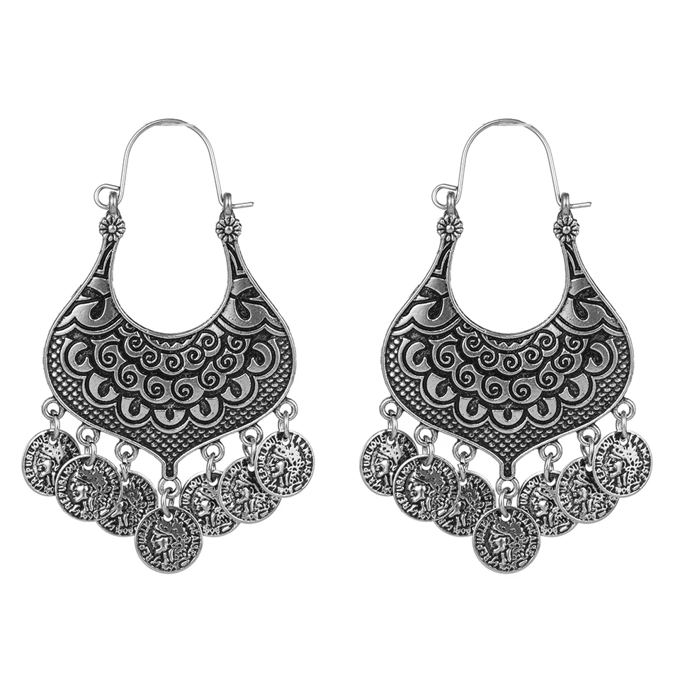 Очаровательные этнические Винтажные серьги Φ с французским крючком для женщин