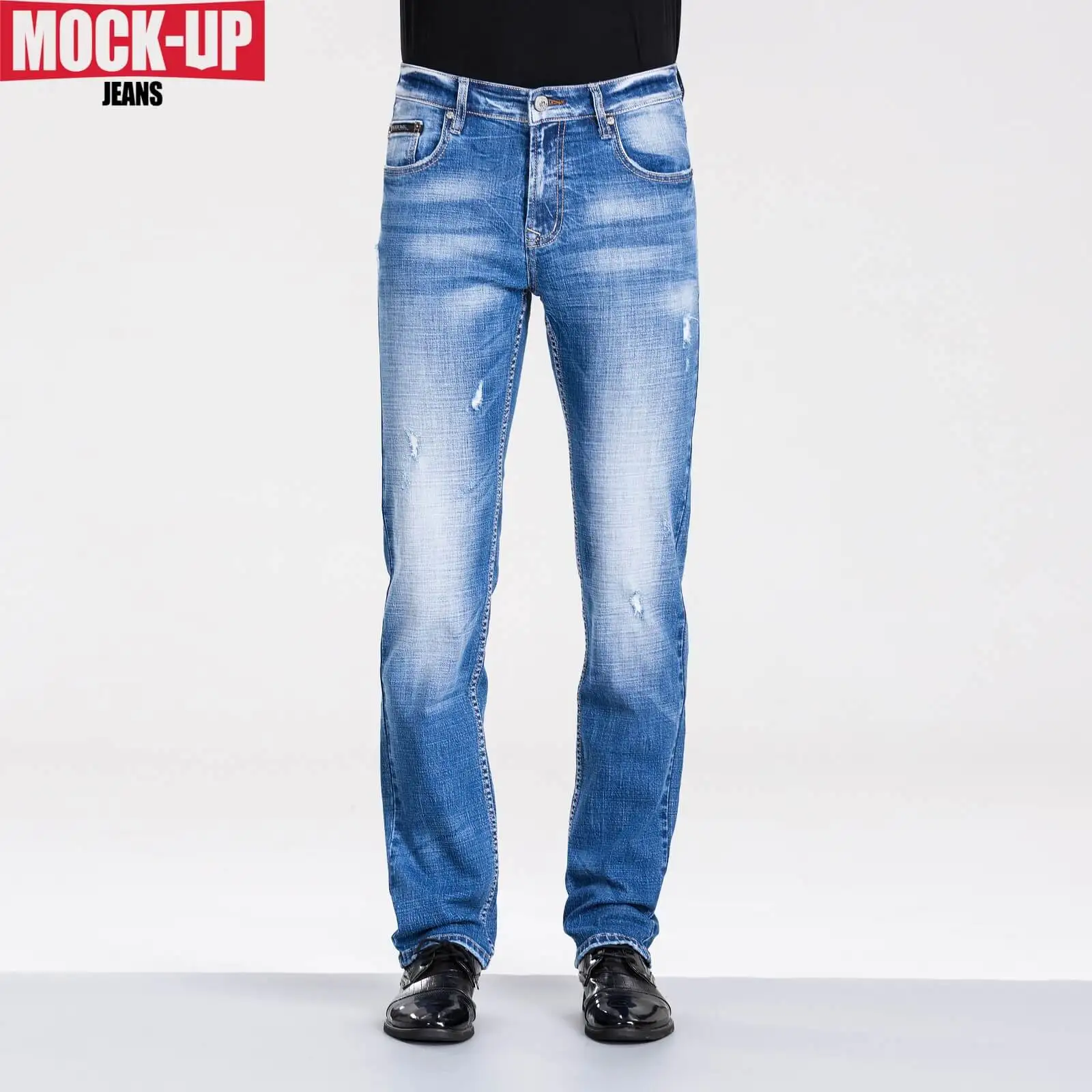 Бренд Mock Up 2019 осенние весенние мужские повседневные байкерские Джинсы средней