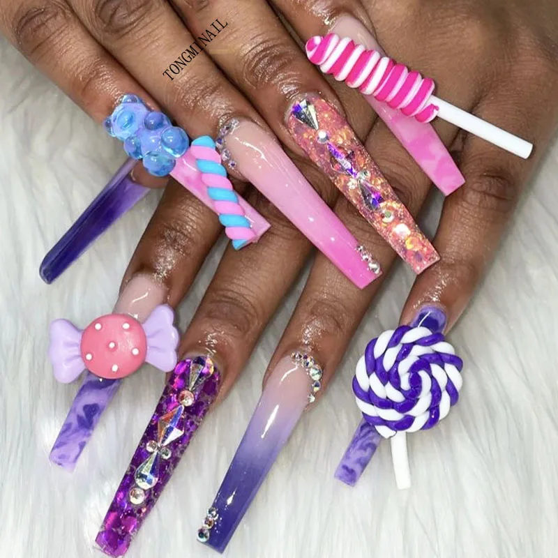 

30PC/bag mixed kawaii nail art decoration resin DIY jewelry jelly bear gummy sweet candy cloud rainbow 3D luxury nail art decor