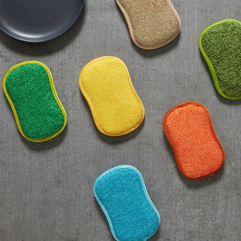 Чистящая губка из микроволокна для мытья посуды кухни ванной комнаты удаление