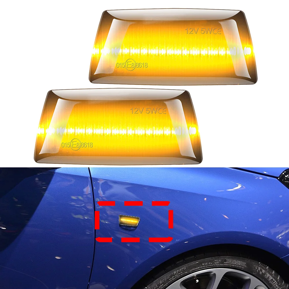 2 шт. желтый течёт маркер светильник крыло Динамический указатель поворота для Opel