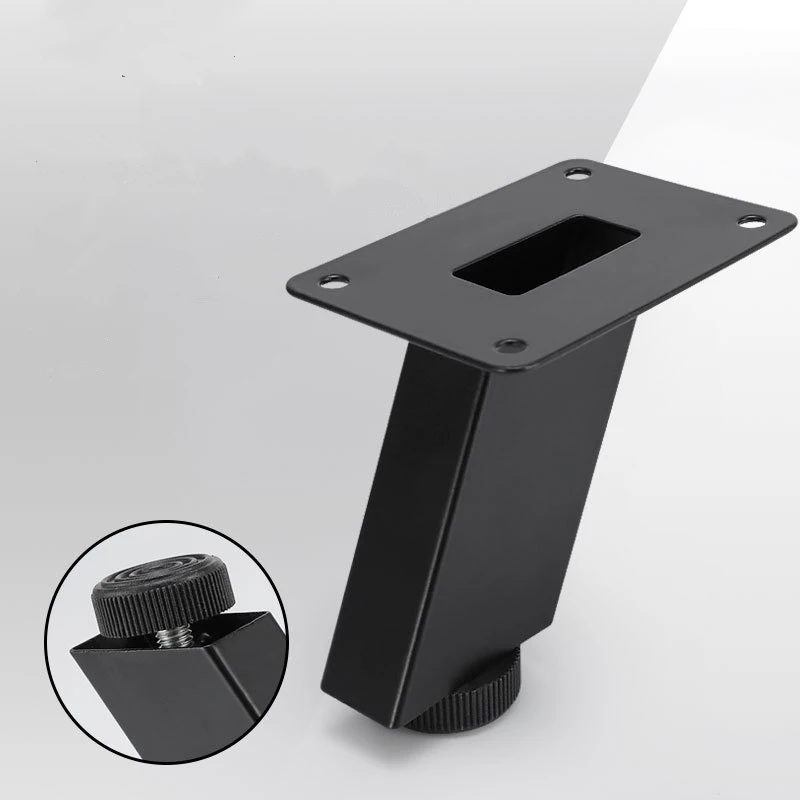 Регулируемая высота мебельных ножек ножки для шкафа черные металлические косой
