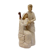 willow tree family of 3 sculpted hand painted figure resin statue for home room decoration