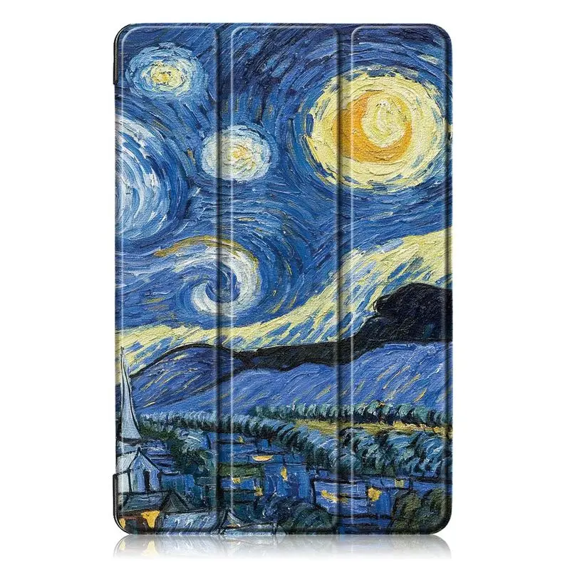 Impression Окрашенный Магнитный умный чехол для Samsung Galaxy Tab S5E 10,5 T720 чехол для SM-T725 кожаный чехол подставка Trifold Fundas - Цвет: Impression