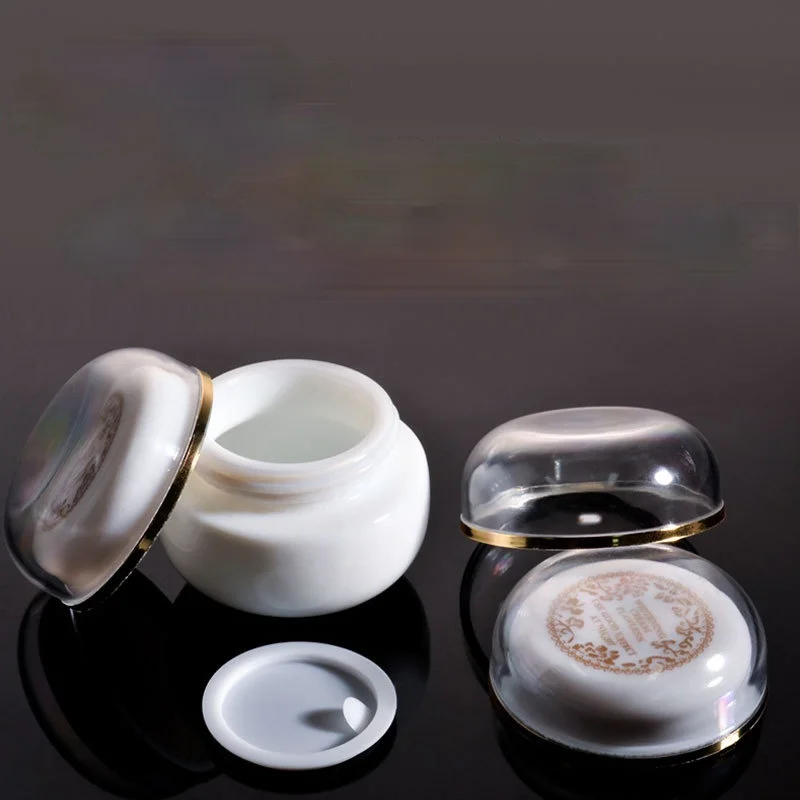 

Пустая керамическая банка для макияжа, 30 г, банка для крема, белые фарфоровые бутылочки, контейнер для крема, бальзама для губ, коробка для ру...