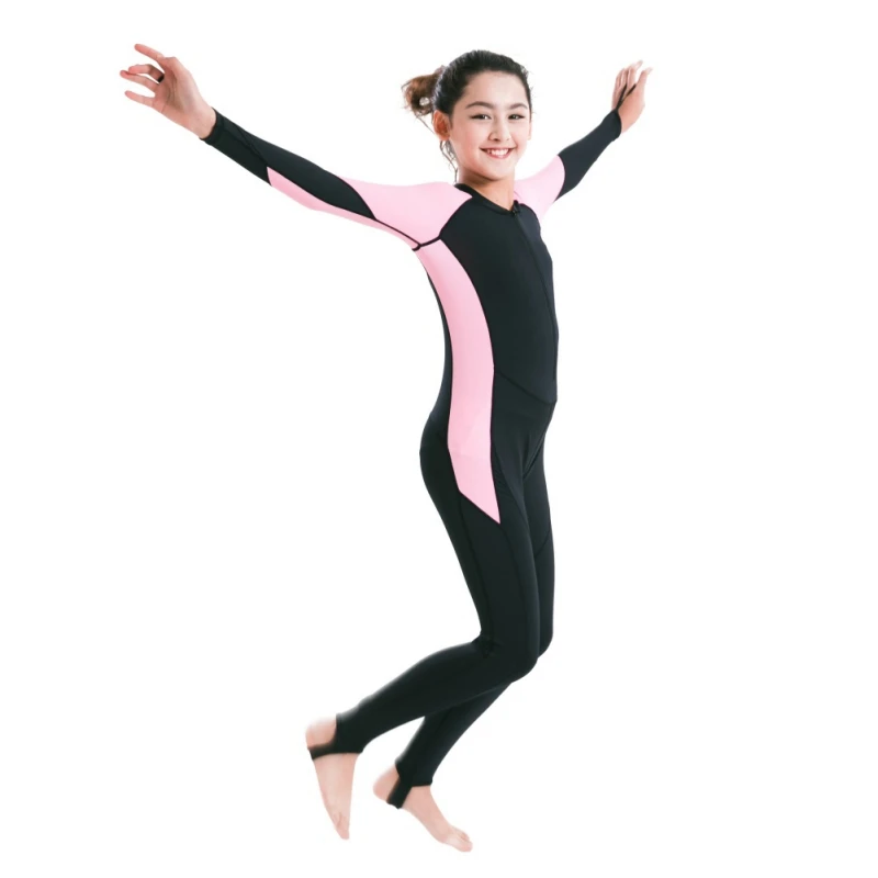 

Outdoor Kids Surfing Rash Diving Wetsuits Profession Children One Pieces Patckwork Long Sleeve Swimwear Diving Suits