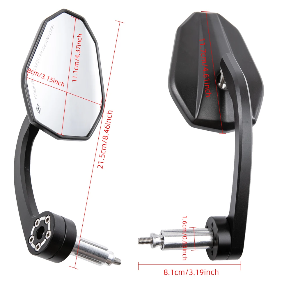 

22mm 7/8" Motorcycle Bar End Mirror For Can am outlander For MT-09 MT-07 r1 fz1 ttr 250 For Suzuki GXSR 600 sfv650 For Cb125R