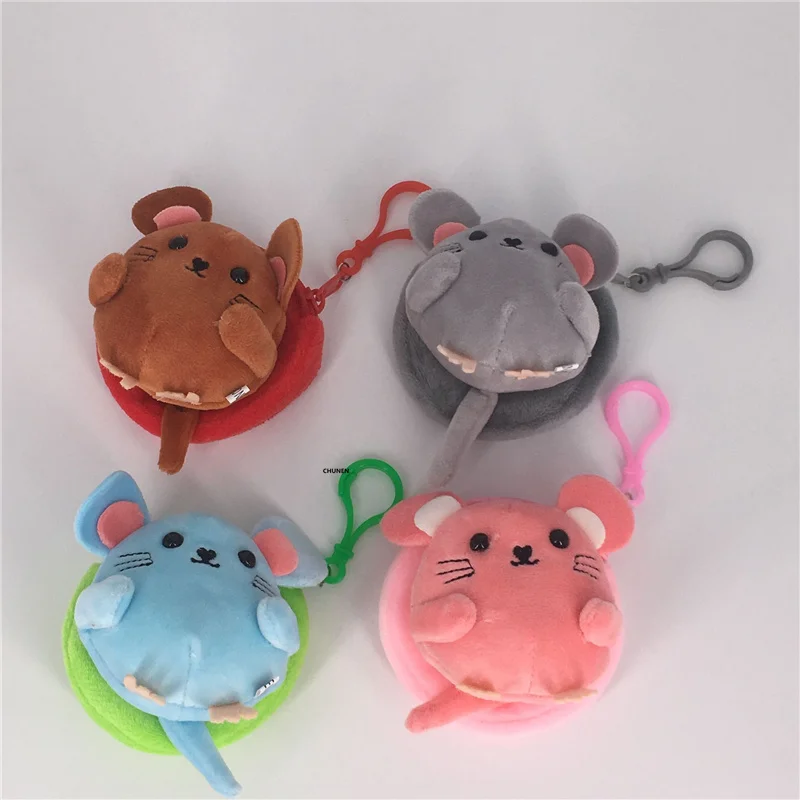 Новинка 10 см плюшевый Кошелек с изображением мышки цепочкой для ключей
