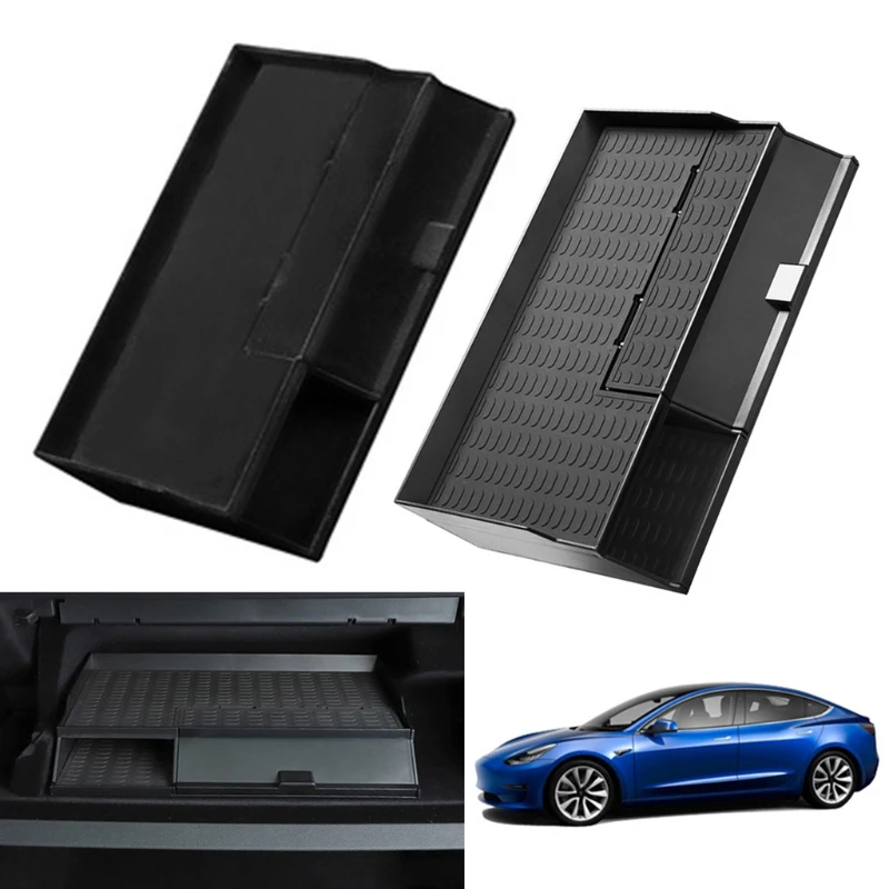 

Car Central Armrest Anti-Slip Glove Box ABS Interior Accessories forTesla-Model3