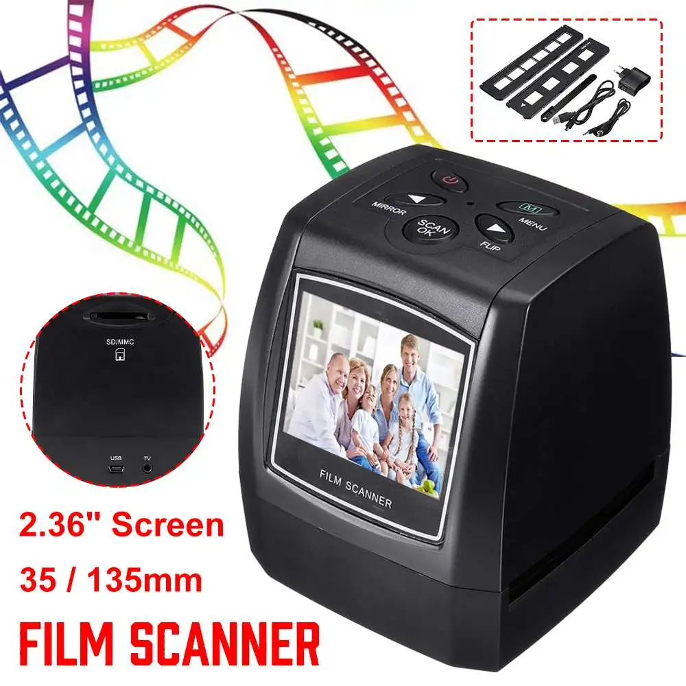 Сканер штрих-кодов 35 мм 135 с отрицательной пленкой конвертер слайдов портативный