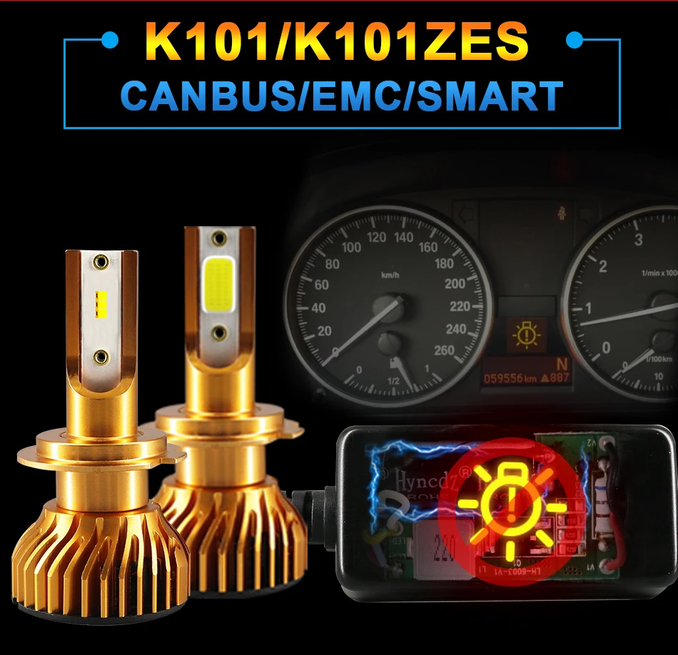 Hlxg Светодиодные лампы K5 H1 Led H7 h4 Лед H11 H8 9005 HB3 9006 HB4 Smd Чип лампочки головного света ближний свет дальний свет светодиодные противотуманные лампы диодные дневные ходовые огни 12В 24В
