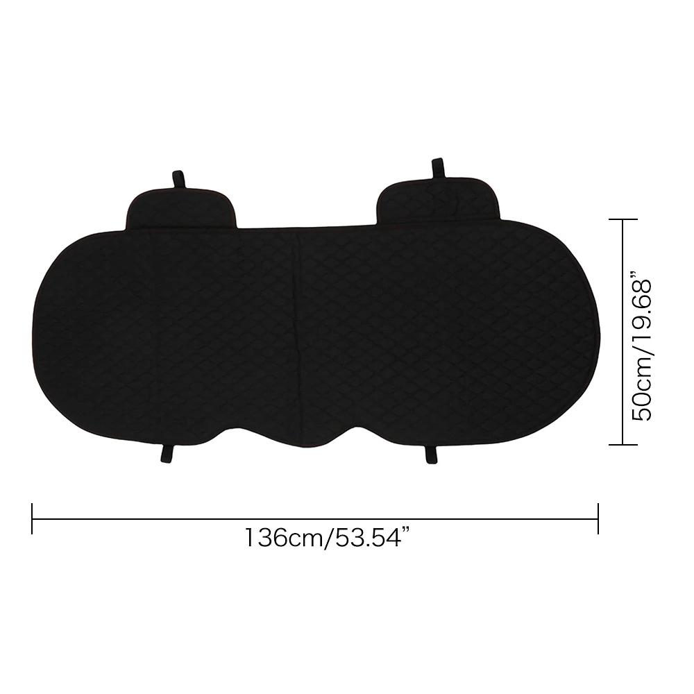 

136x50cm Auto Seat Cover Black Rear Car Seat Cover Non-slip 3D Linen Fabric Protector Mat Chair Winter Warm Universal Cushions