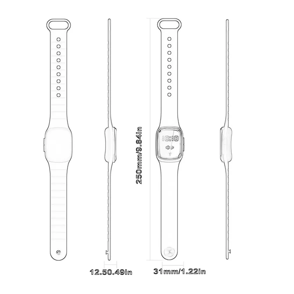 

M2 Outdoor Portable Ultrasonic Mosquito Repellent Pest Insect Repellent Wrist Watch Ultrasonic Mosquito Repellent Bracelet