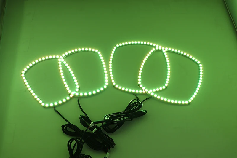 Ультра яркий 5050 SMD многоцветный RGB светодиодный набор ангельских глаз с пультом дистанционного управления для Dodge charger 2011 2012 2013 Автомобильный Стайлинг