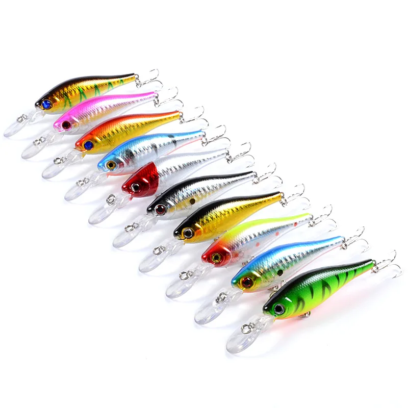 

10 color mino 10.2cm/8.7g Floating Minnow Hard Fishing Lures 11cm 11g Wobbler Swimbait Artificial Bait