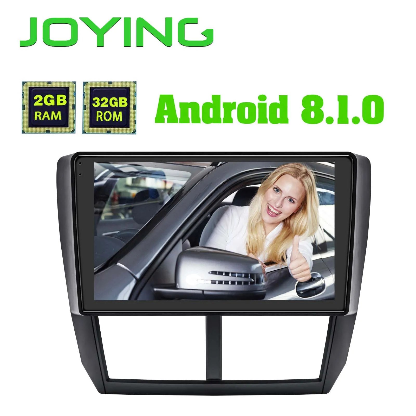 Радуясь HD 9 ''экран мультимедийный автомобильный dvd-плеер 2 Гб ОЗУ Восьмиядерный Android 8,1 gps Навигатор Радио для Subaru Forester 2008-2012
