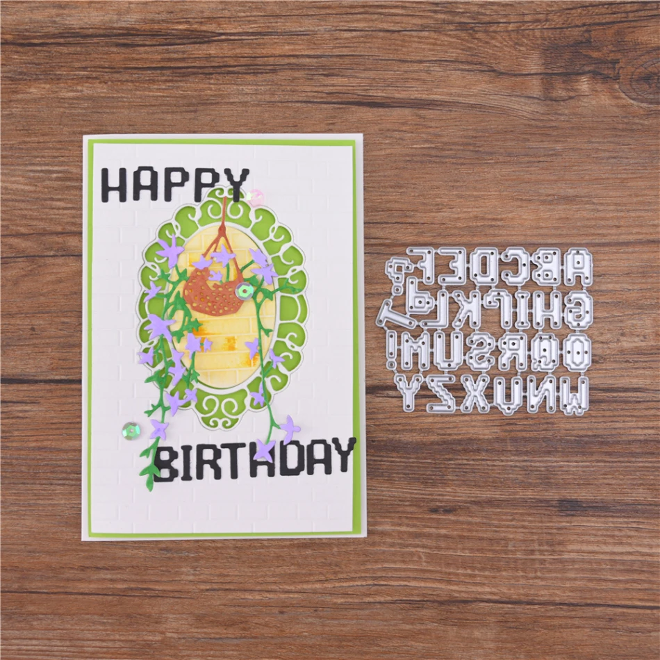 Английский алфавит металлические Вырубные штампы вырубные формы для украшения