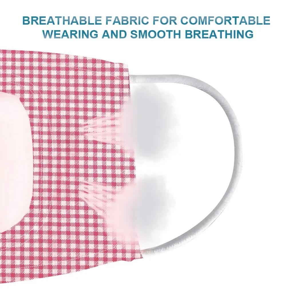 

Adults 4pcs Plaid Print visualization masks Unisex Clear Window Visible Expression Dustproof washable Protection Masks Drop Ship