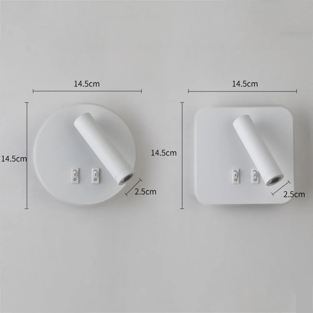 Скандинавский светодиодный настенный светильник с переключателем 3 Вт Точечный 6