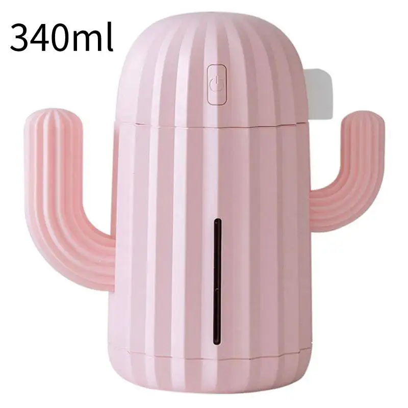 Pink with Light 280 ml USB увлажнитель воздуха кактус сроки ароматерапия диффузор тумана, Fogger мини Арома диффузор с ночник для дома - Цвет: Pink with Light