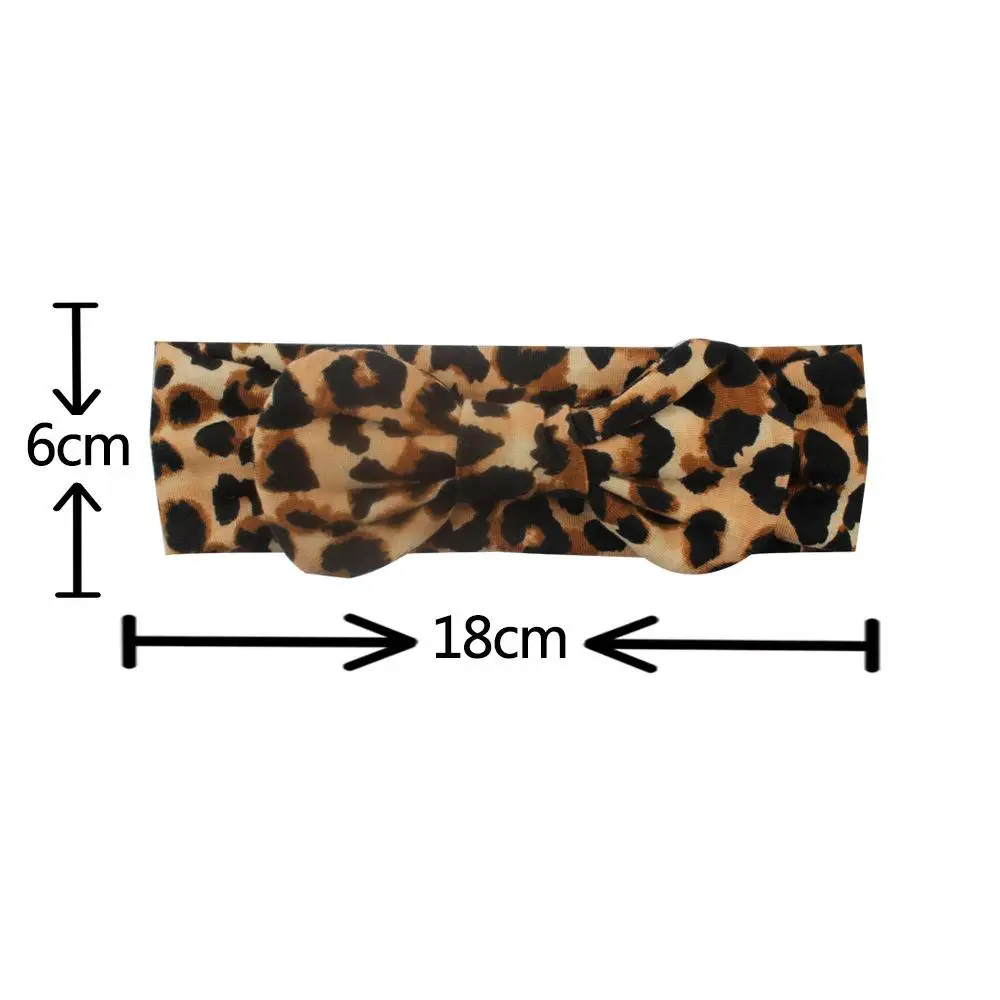 

Baby Girls Leopard Headband Kids Elastic Bowknot Hairband Children Bandanas Leopard Head Band Hair Accessory