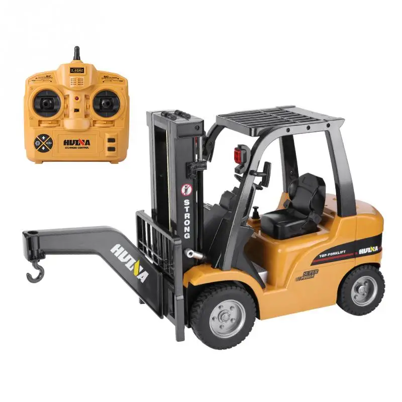 RC Forklift Truck HUINA 577 2.4G 8 CH Electric Metal Plastic Remote Control Engineering Vehicle Toys For Boys | Игрушки и хобби