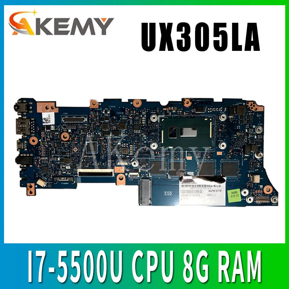 

AKEMY UX305LA материнская плата для ноутбука For Asus Zenbook UX305 UX305L U305L U305LA материнская плата 100% тест Ok I7-5500U CPU 8G RAM