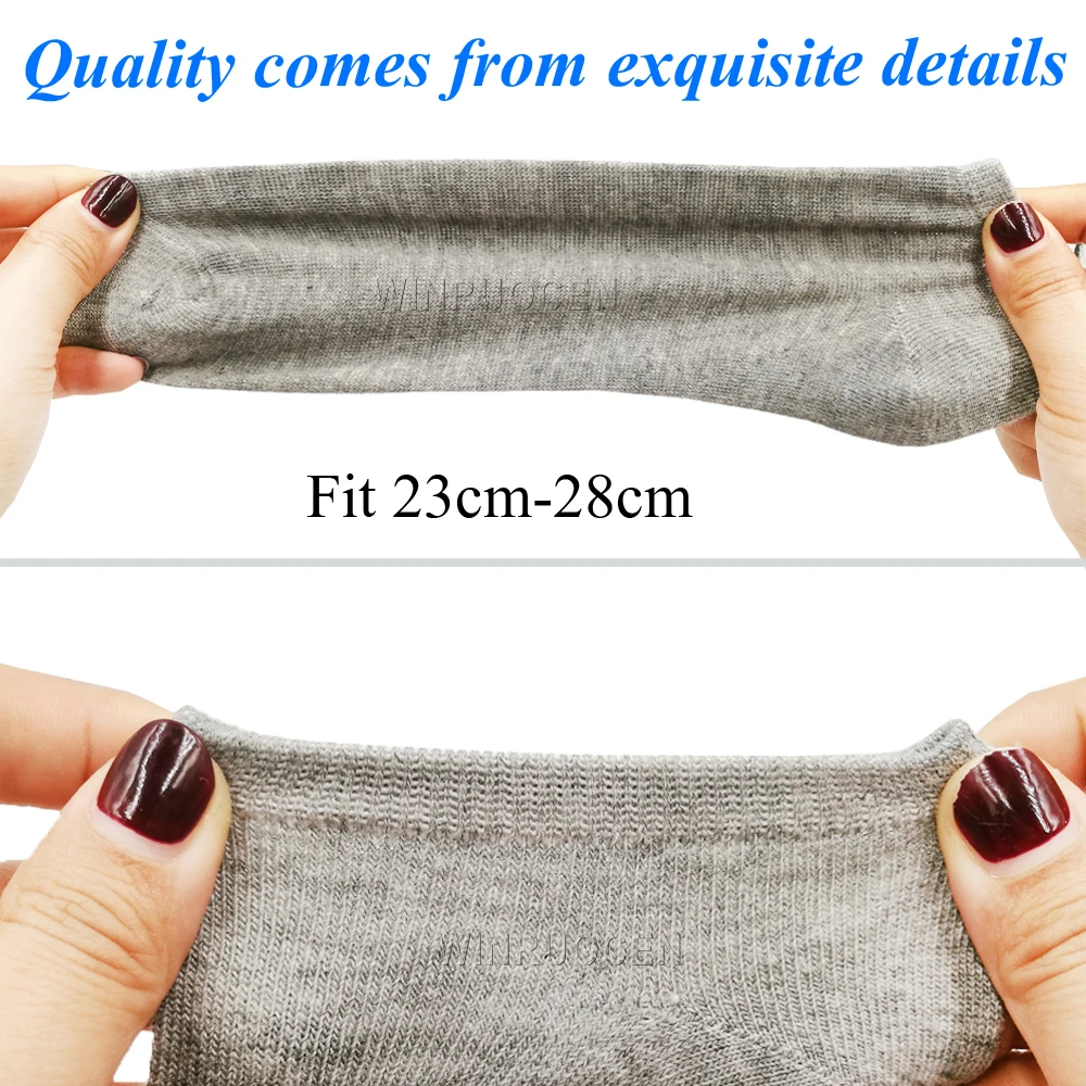 WINRUOCEN High Quality Men Women Socks Breathable Sports socks Solid Color Boat socks Comfortable Cotton Ankle Socks Summer Male