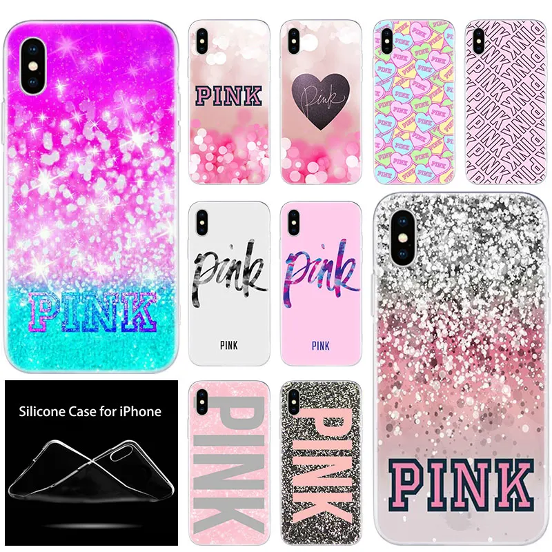 Роскошный мягкий силиконовый чехол для телефона с надписью love pink girly Apple iPhone 11 Pro XS