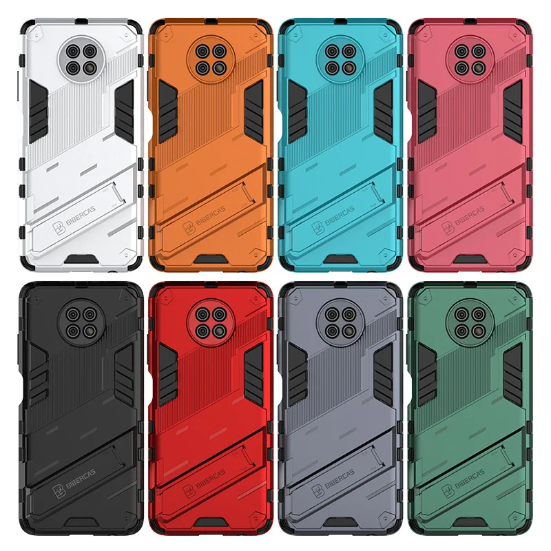 

Case For XIAOMI Redmi Note 9 5G, Armor Case With Stand Military Grade Protection Shockproof Bumper Mobile Phone Shell