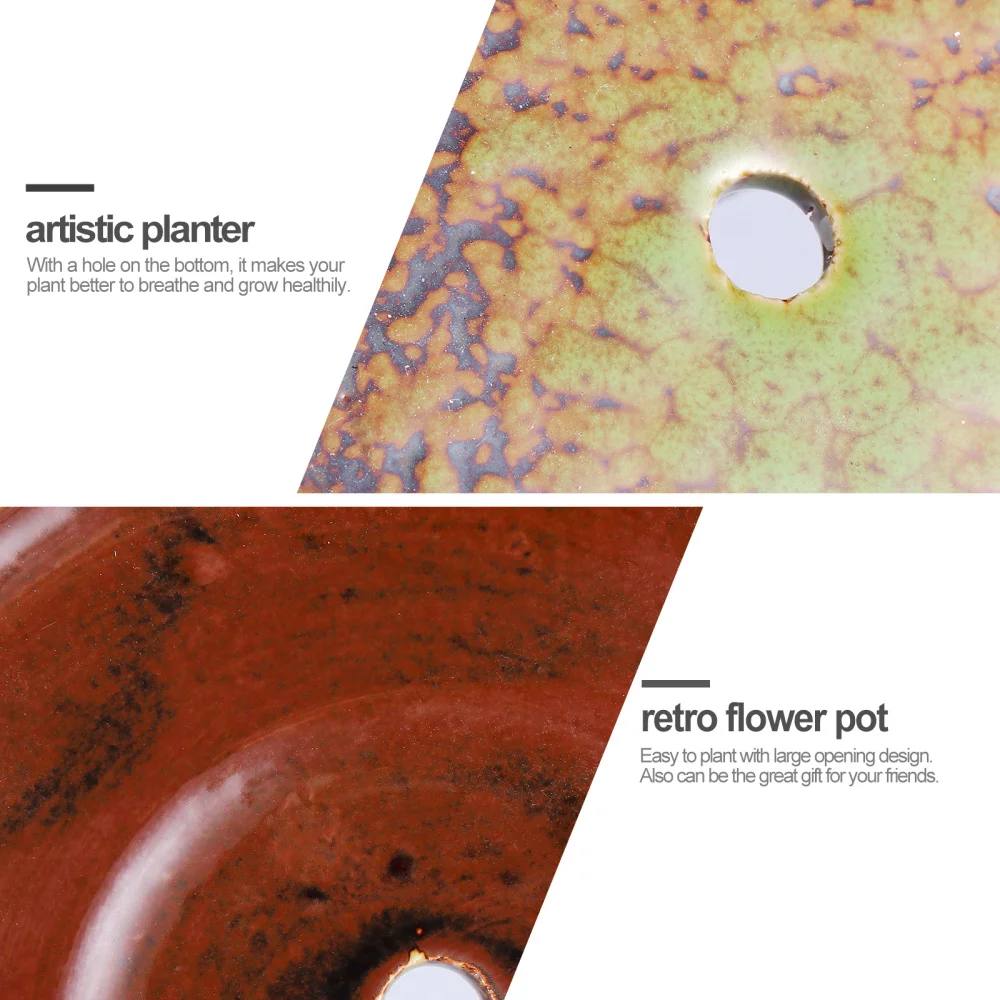 

Retro Plant Pot Succulent Flower Pot Home Plant Container Bonsai Decoration