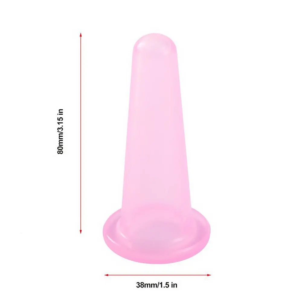 

4PCS/Set Silicone Cupping Cup Set For Body Face Neck Back Eyes Massage Vacuum Cans Anti-cellulite Massager Health Care Home Use