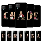 Чехол для Samsung M12, задняя крышка для телефона Samsung Galaxy M12 GalaxyM12 M 12 m127, черный чехол из ТПУ, забавное имя, буква