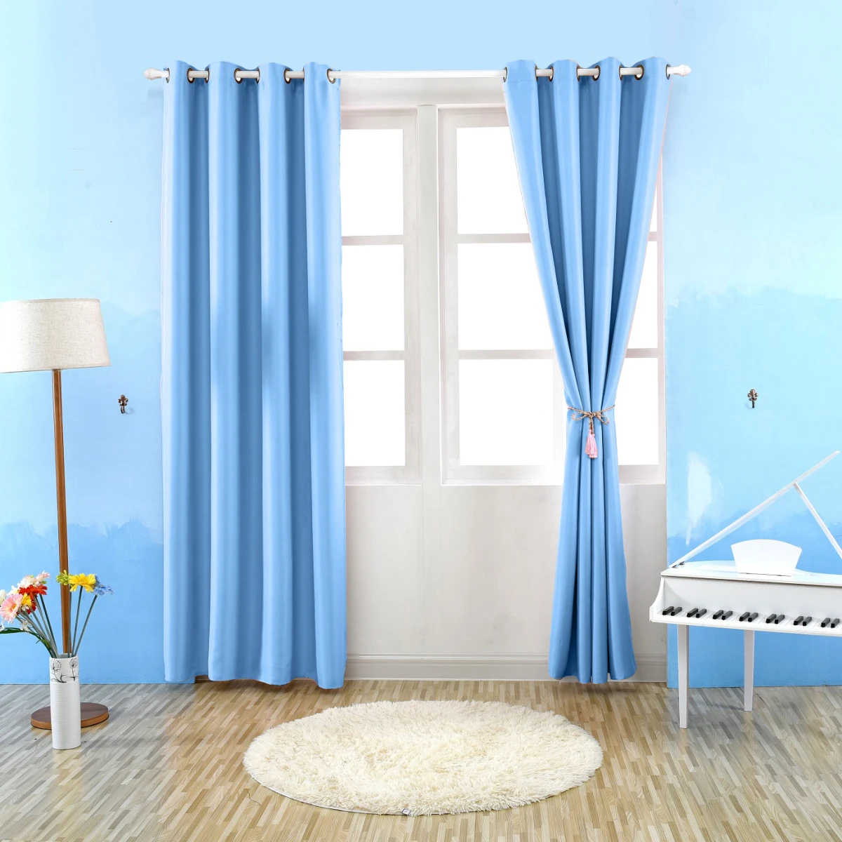 Современные затемняющие шторы для гостиной спальни на окна однотонные занавески
